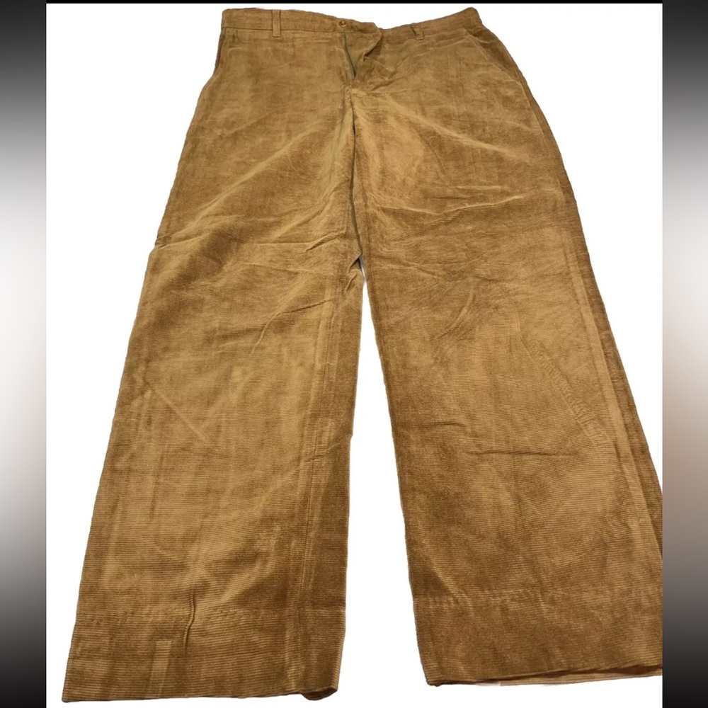 Henry Jacobson BROWN Corduroy Pants Men's Sz 36 Classic Fit Brown Cotton Tencel